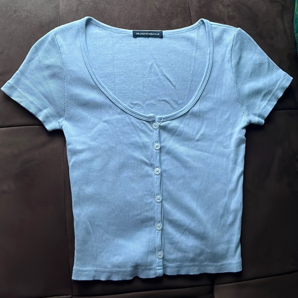 Brandy Melville blue zelly top